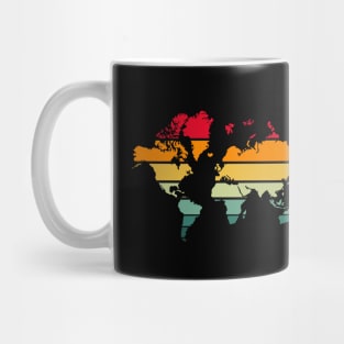 World map Retro style Mug